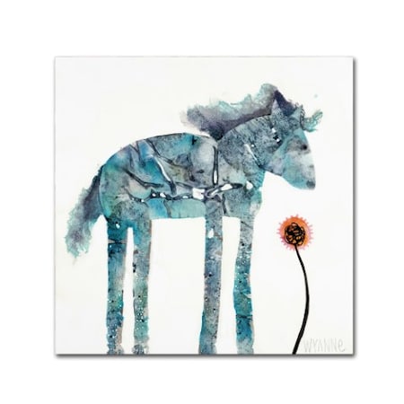 Wyanne 'Blue Painted Pony' Canvas Art,24x24